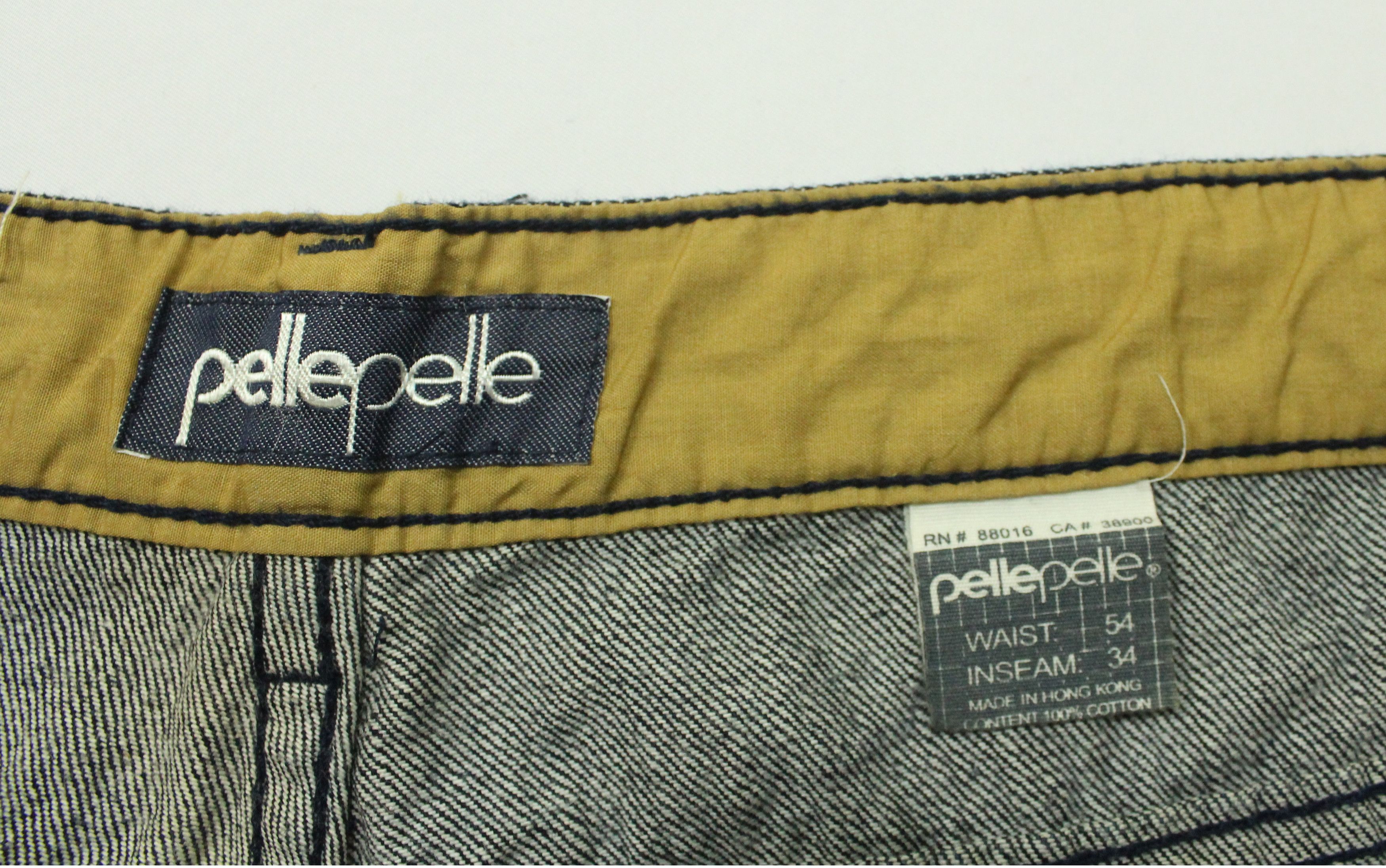 Pelle Pelle 54” Giant Waist PELLE PELLE Denim Baggy Embrroidered Logo Size US 44 / EU 60 - 11 Thumbnail