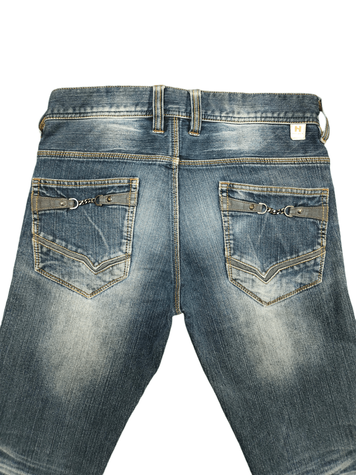 If Six Was Nine Flare Slim Jeans Nicole Club Clawmark Distress Faded Bootcut Size US 30 / EU 46 - 17 Thumbnail