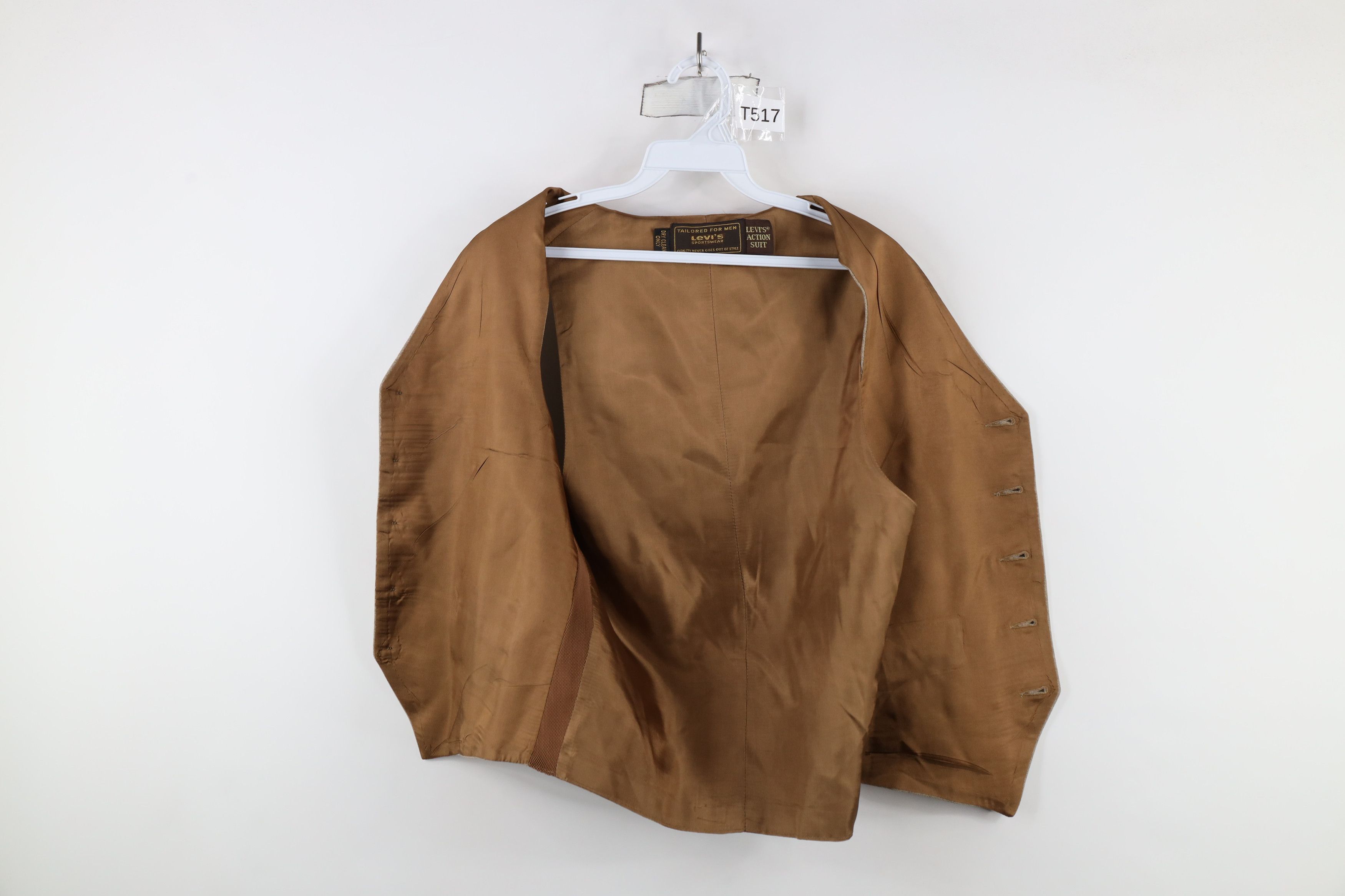 Levi's × Vintage Vintage 70s Levis Button Suit Vest Jacket Brown USA Size US M / EU 48-50 / 2 - 8 Thumbnail