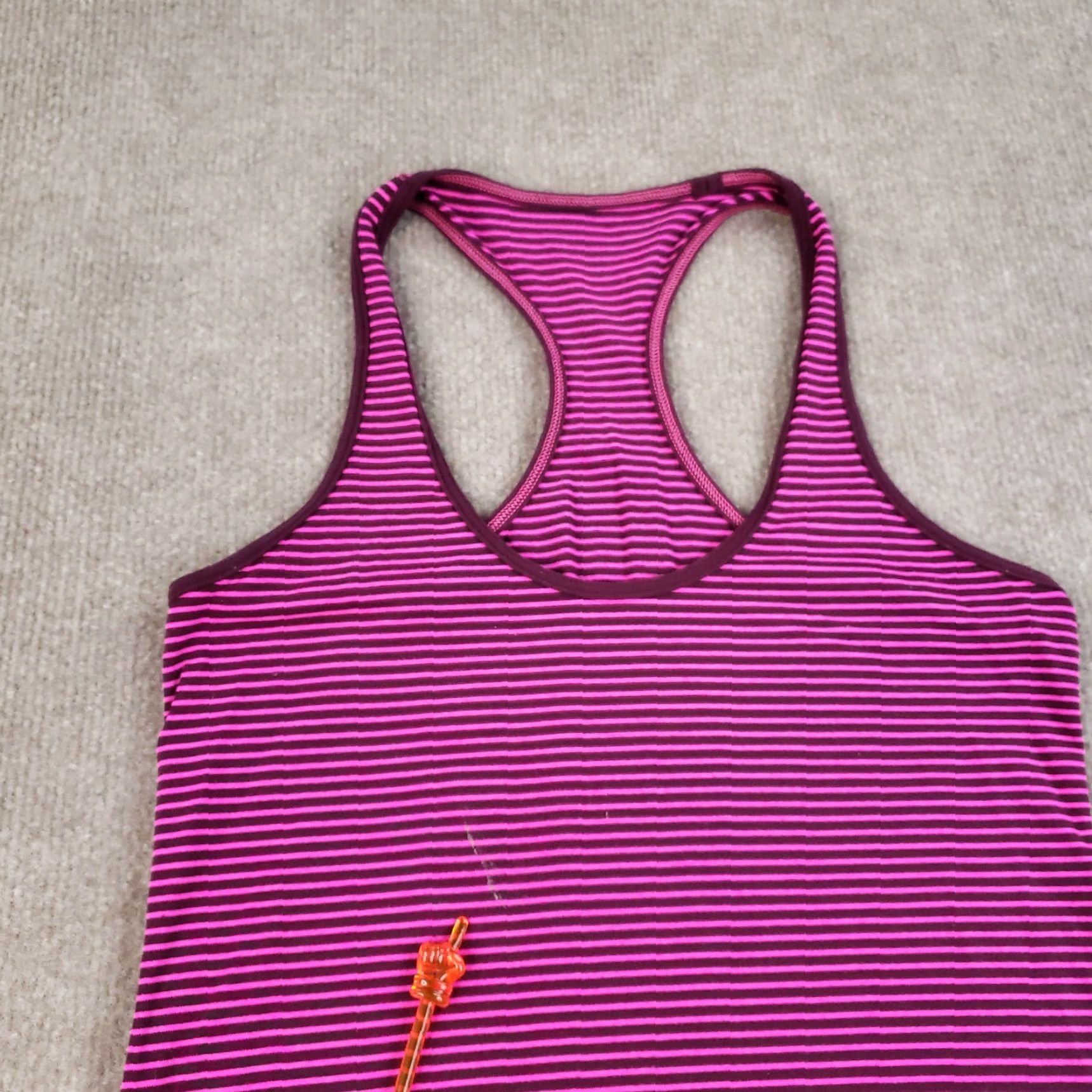 Lululemon Lululemon Tank Top Womens XS Pink Striped Lightweight Running Yoga Racerback Size S / US 4 / IT 40 - 6 Thumbnail