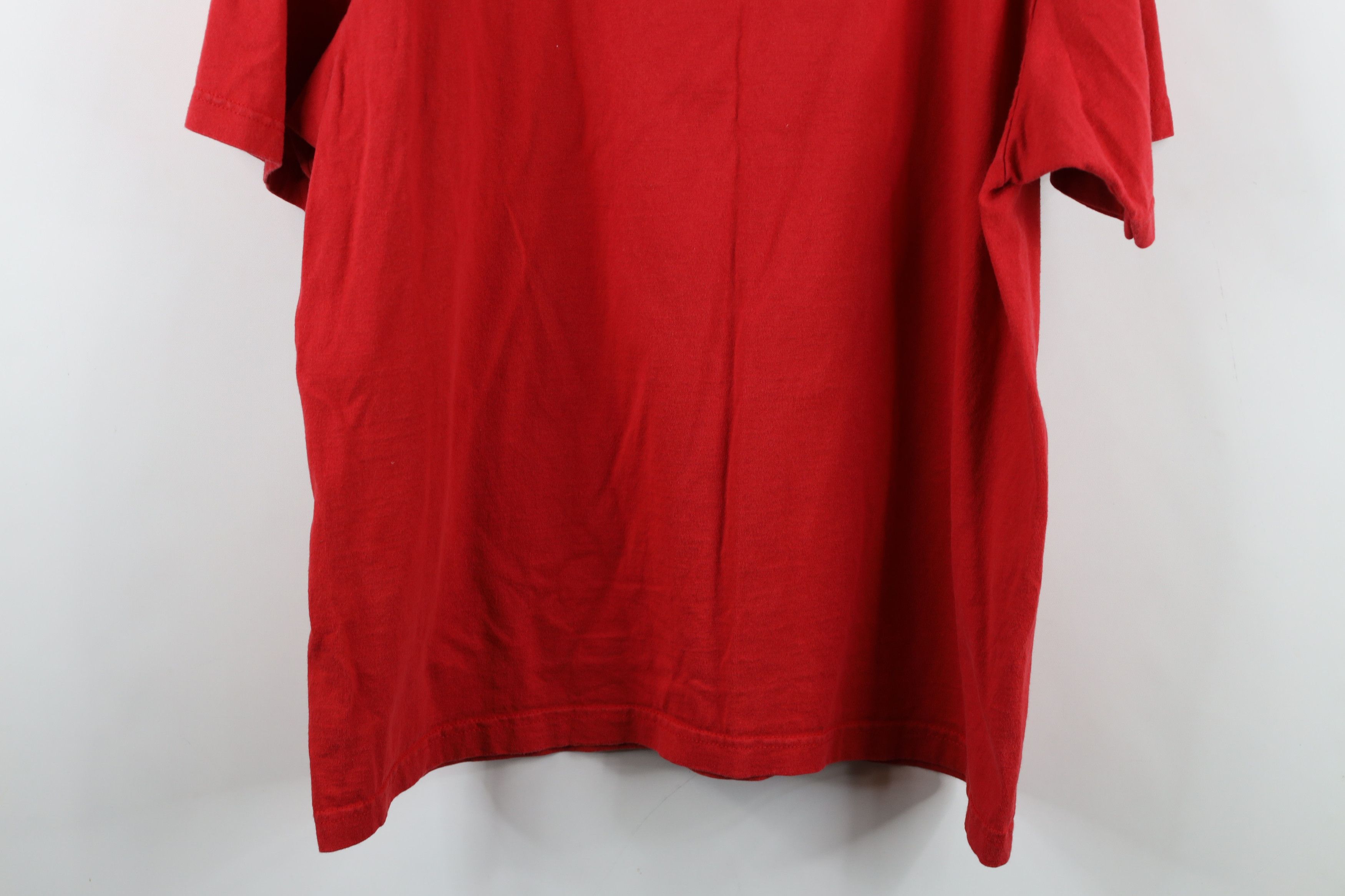 Tommy Hilfiger Vintage 90s Tommy Hilfiger Heavyweight T-Shirt Red Cotton Size US L / EU 52-54 / 3 - 13 Thumbnail
