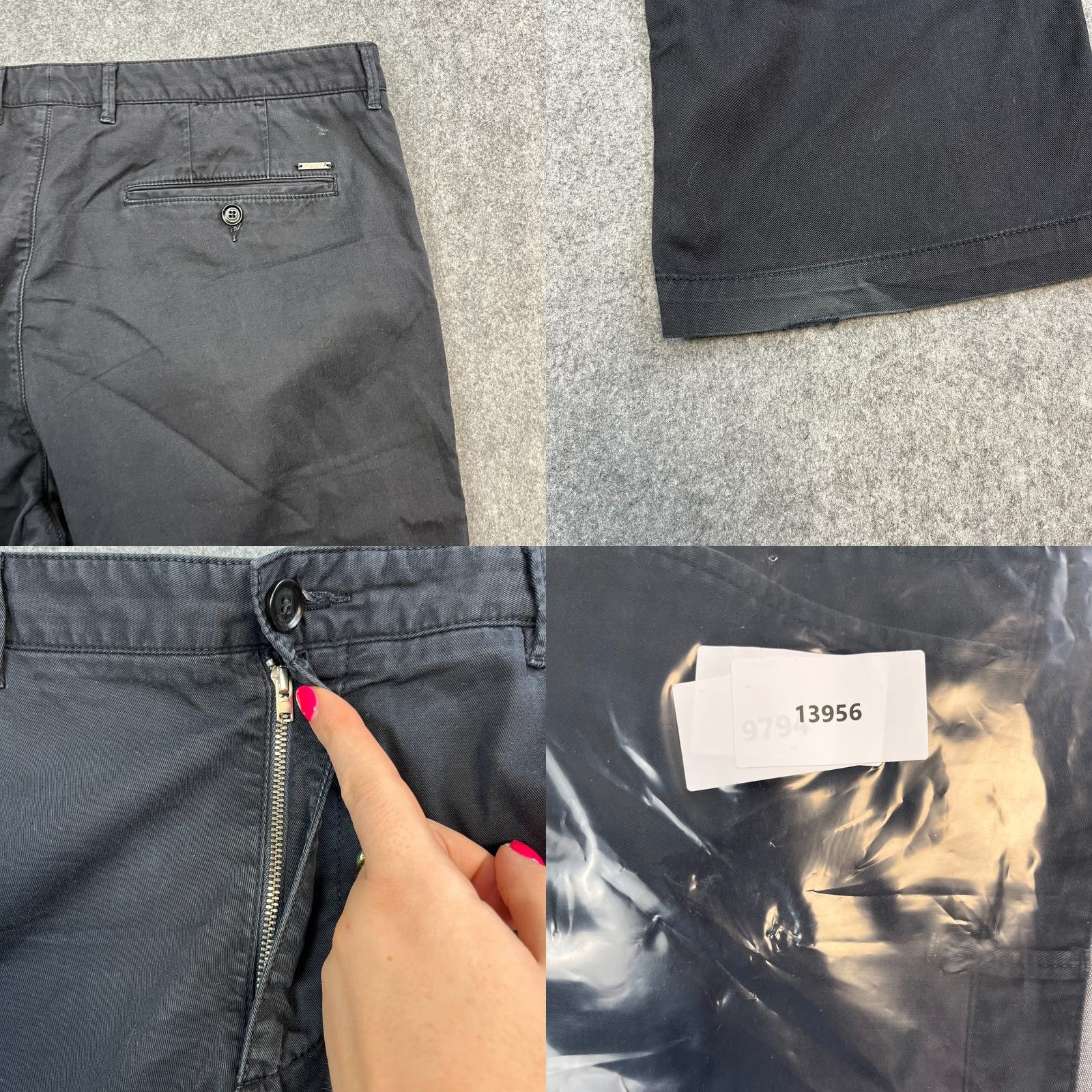 Vintage Hugo Boss Mens Chino Trousers Pants Straight 36 34 Charcoal Grey Stretch Crigan Size US 36 / EU 52 - 9 Thumbnail