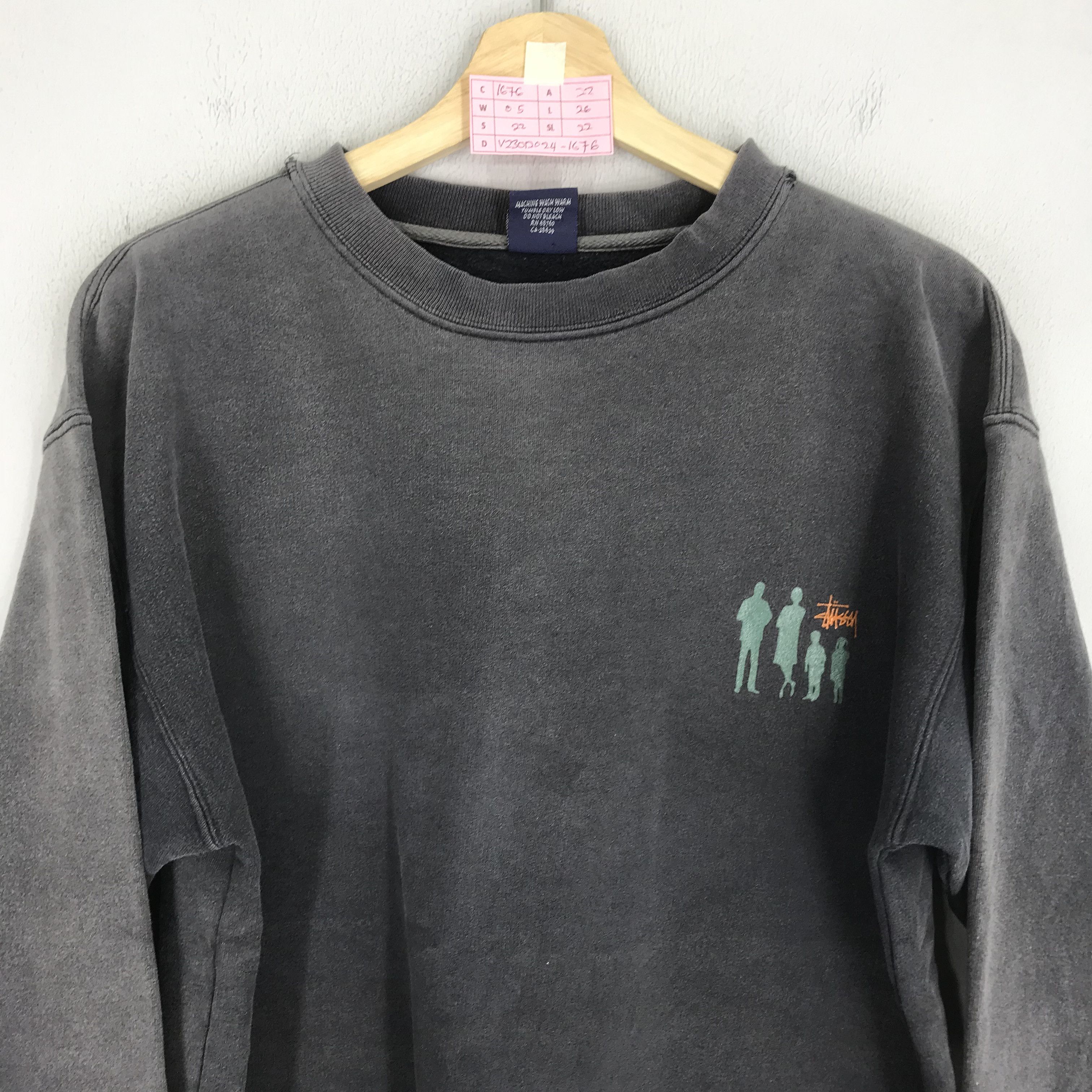 Stussy Vintage 90's Stussy Usa Faded Black Skateboarding Streetwear Size US L / EU 52-54 / 3 - 6 Thumbnail