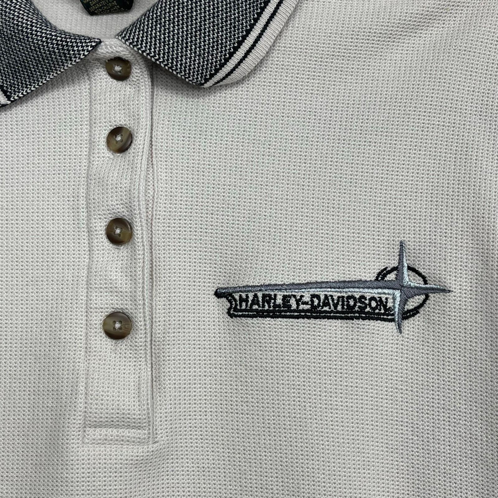 Harley Davidson Nassau Bahamas Harley Davidson Waffle Knit Polo Shirt Size XL / US 12-14 / IT 48-50 - 3 Thumbnail