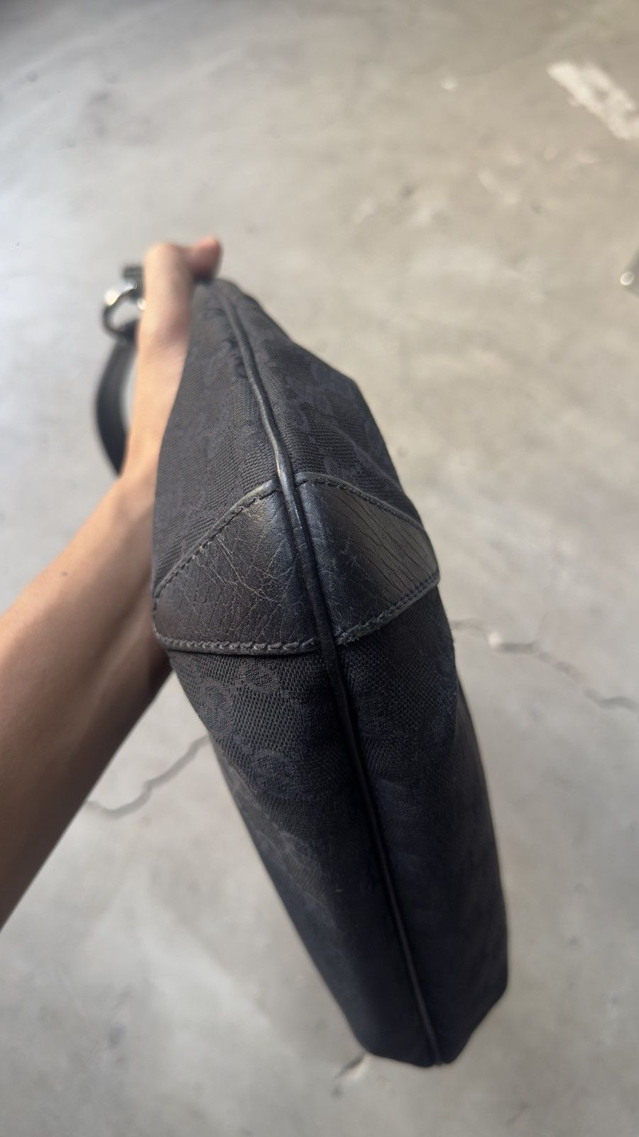 Gucci Gucci Black GG Canvas Horsebit Hobo Bag Size ONE SIZE - 9 Thumbnail