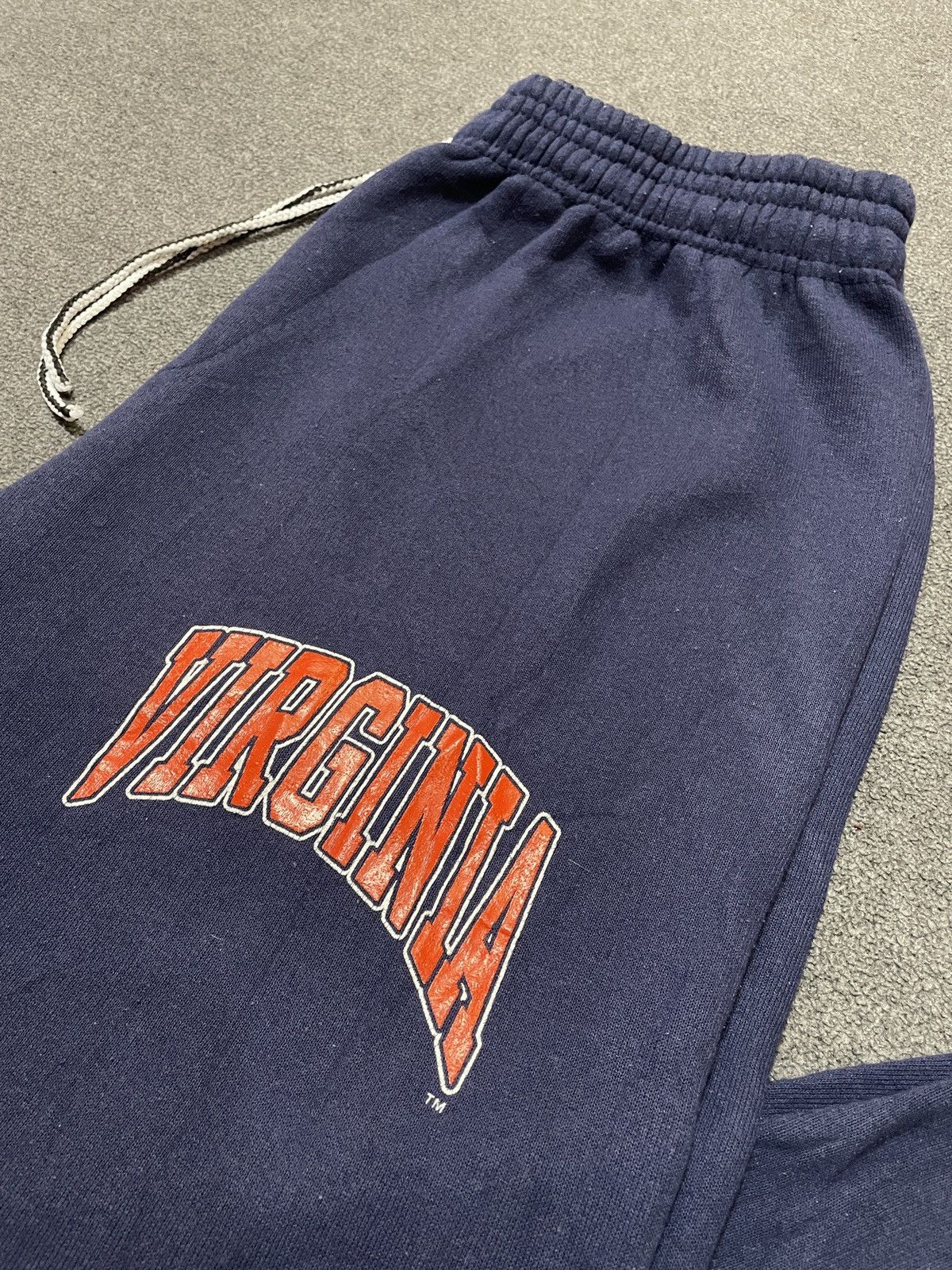 Vintage 80s Dodger University Of Virginia Sweatpants Navy Size US 30 / EU 46 - 2 Thumbnail