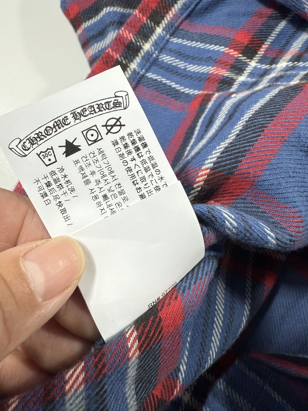Chrome Hearts 🔥Chrome Hearts Blue Flannel Shirt🔥 Size US L / EU 52-54 / 3 - 5 Thumbnail