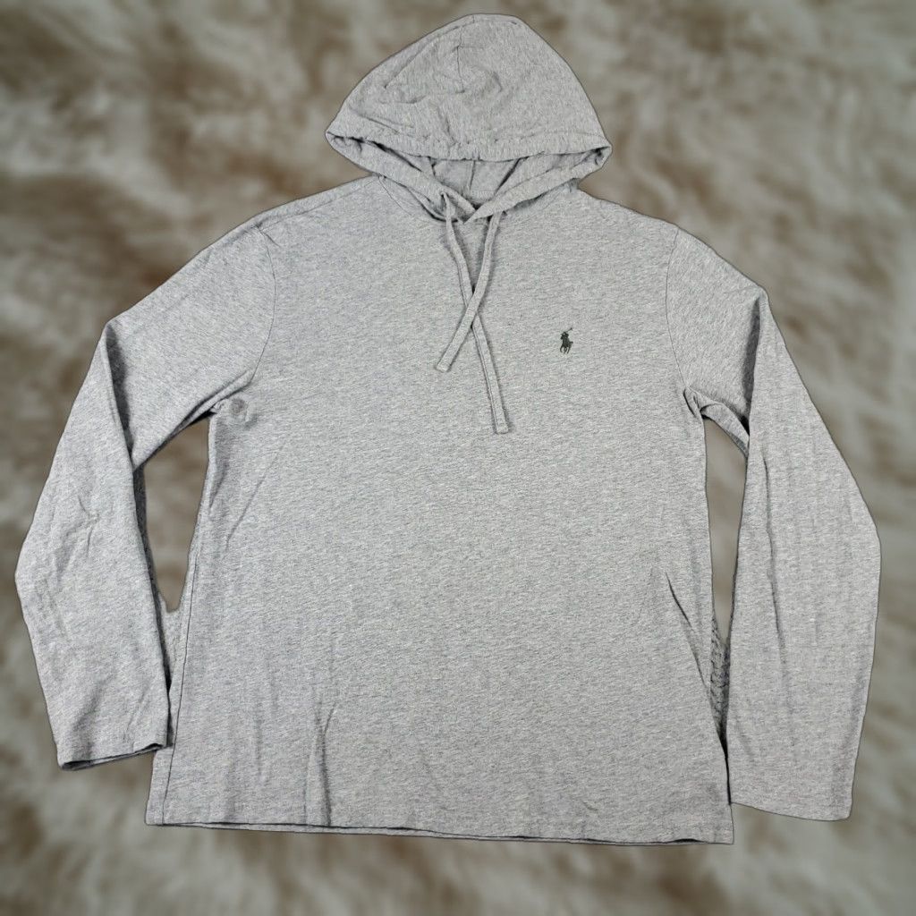 Ralph Lauren Ralph Lauren Hoodie Mens Medium Gray Logo Mock Neck Long Sleeve Hooded All Seasons Mens Size US M / EU 48-50 / 2 - 1 Thumbnail