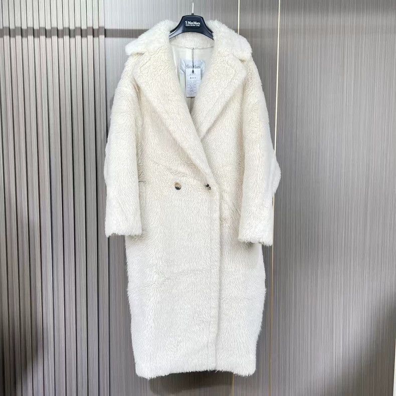 Vintage Maxmara White Teddy Long Coat-2508 Size US S / EU 44-46 / 1 - 2 Thumbnail