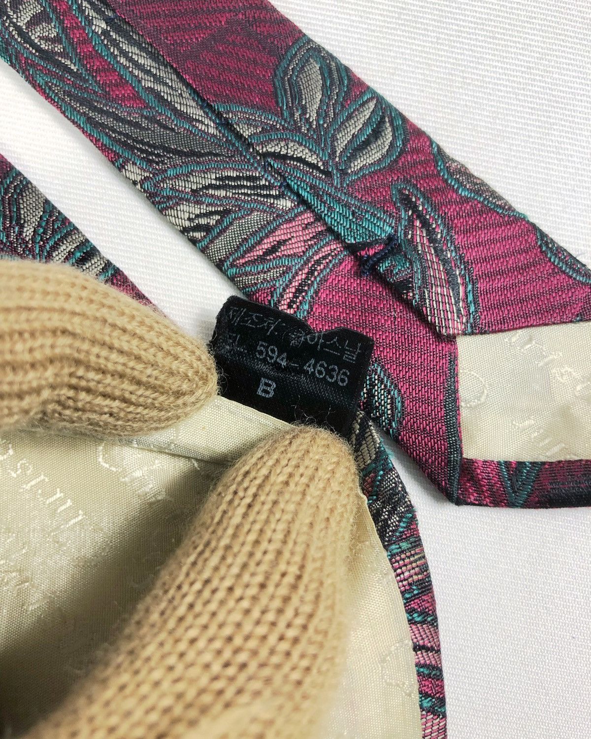 Christian Dior Monsieur Rare Vintage Christian Dior Monsieur Flora Silk Tie Size ONE SIZE - 9 Thumbnail