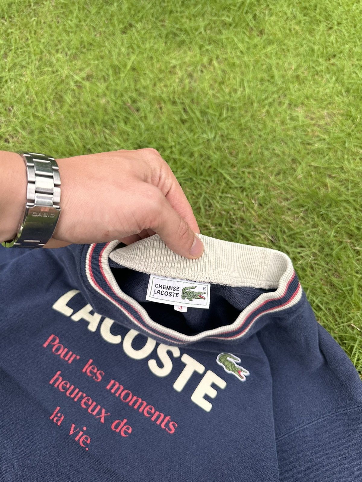 Lacoste × Vintage RARE LACOSTE VINTAGE BIG LOGO STREETWEAR SWEATSHIRT Size US S / EU 44-46 / 1 - 6 Thumbnail