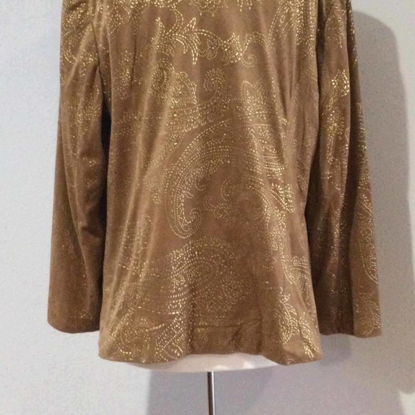 Chicos Chico's Golden Cascade Larant Brevity Jacket 3/XL/16 NWT Size XL / US 12-14 / IT 48-50 - 11 Thumbnail
