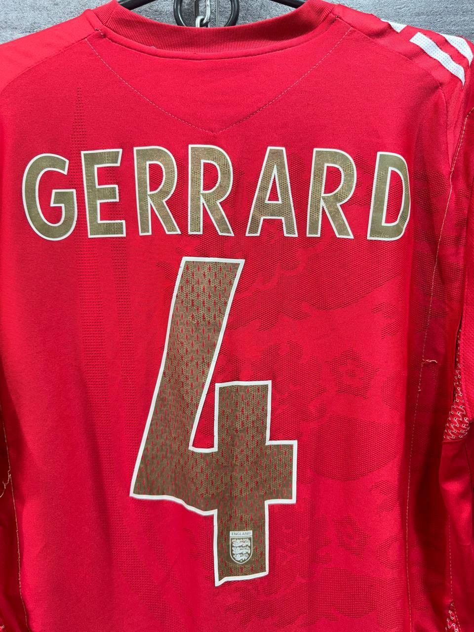 Umbro Umbro England 2006-2008 #4 GERRARD Football Soccer Jersey Size US L / EU 52-54 / 3 - 15 Thumbnail