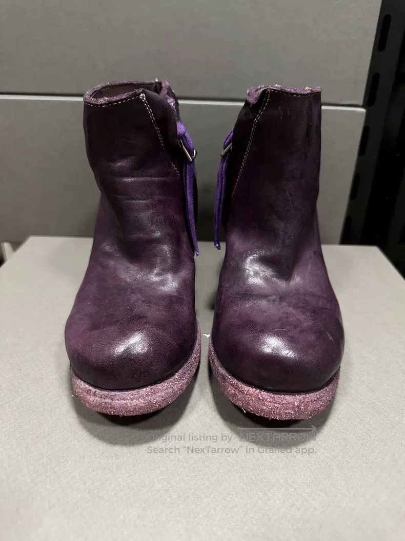 Boris Bidjan Saberi Boris Bidjan Saberi Grape purple horsehide high-heeled boo Size US 5.5 / IT 35.5 - 4 Thumbnail