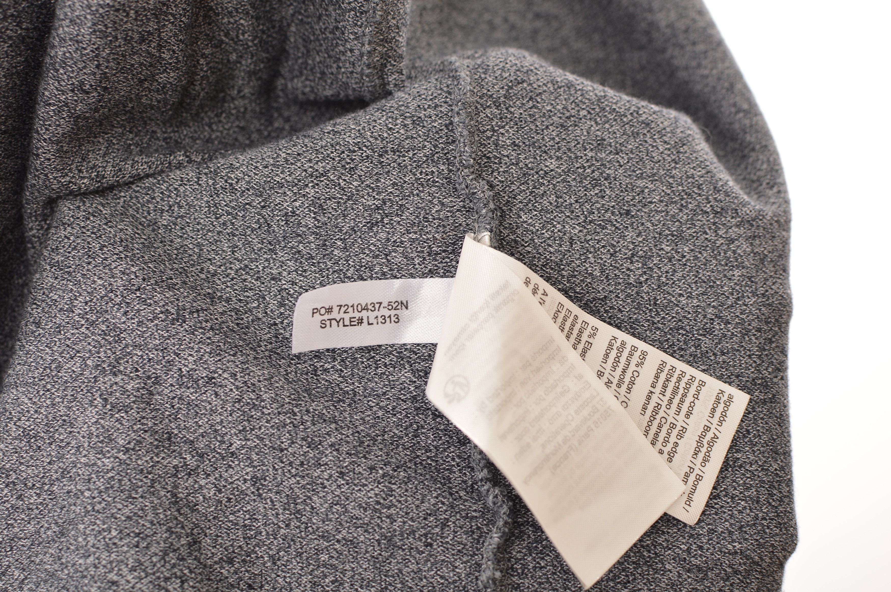 Lacoste Lacoste L1313 Classic Fit Long Sleeve Gray/Blue Polo Shirt Size US XXL / EU 58 / 5 - 8 Thumbnail