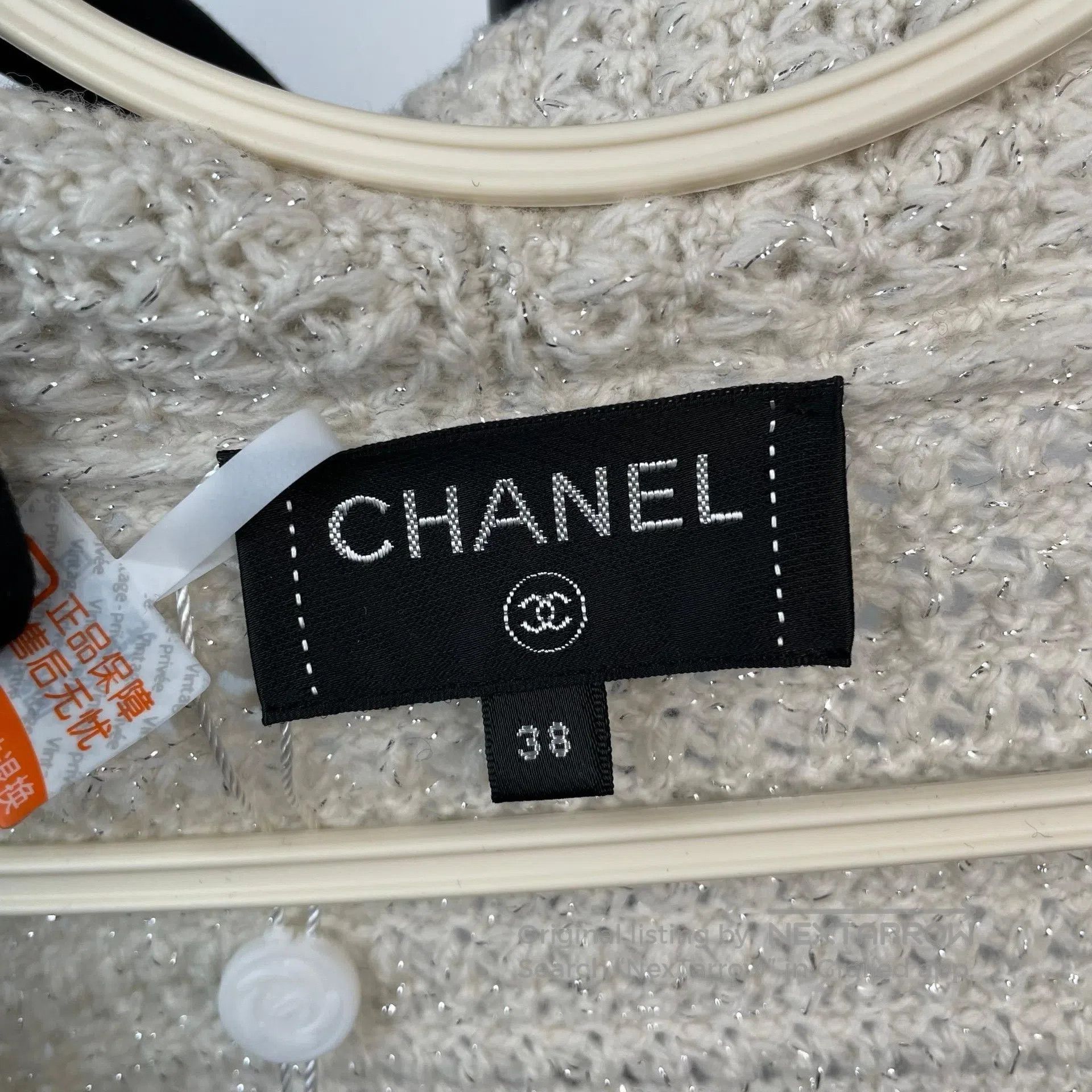 Chanel Chanel White Silver Thread Four Pocket Knit Cardigan Jacke Size XS / US 0-2 / IT 36-38 - 5 Thumbnail