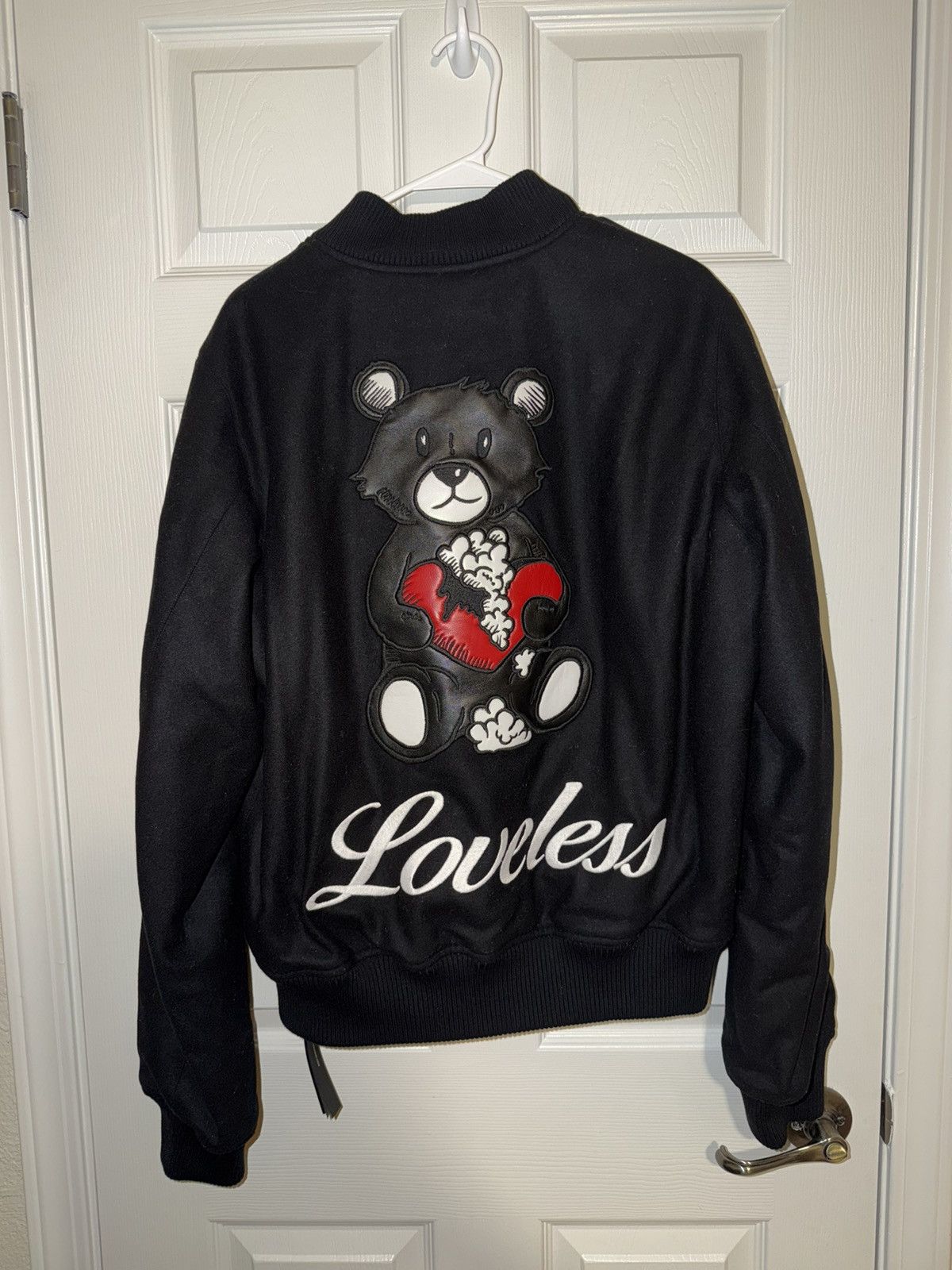 Amiri AMIRI Teddy Wool Baseball Jacket “Loveless” Black Size L Size US L / EU 52-54 / 3 - 1 Thumbnail