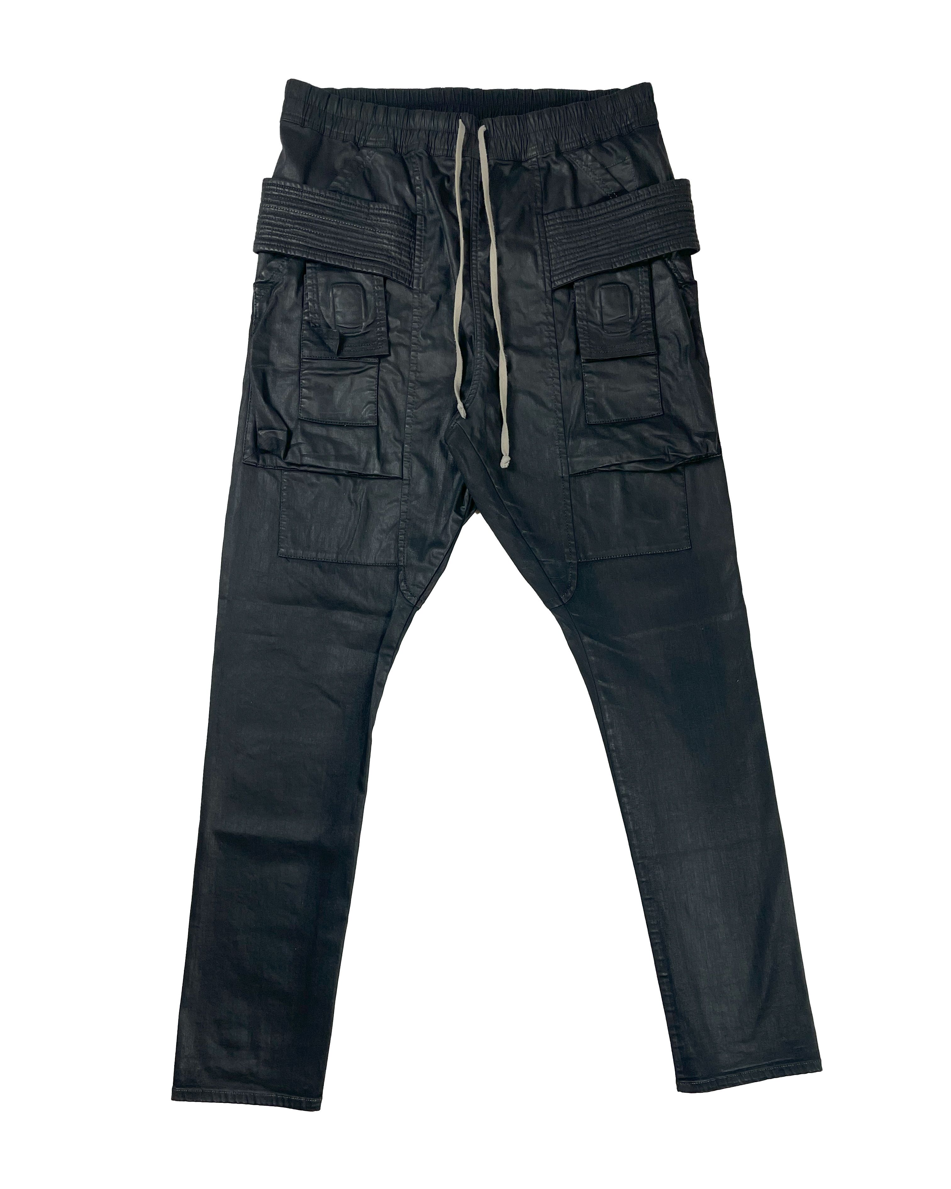 Rick Owens Rick Owens SBW Creatch Cargo Pants Black Wax SS19 Size US 34 / EU 50 - 1 Thumbnail