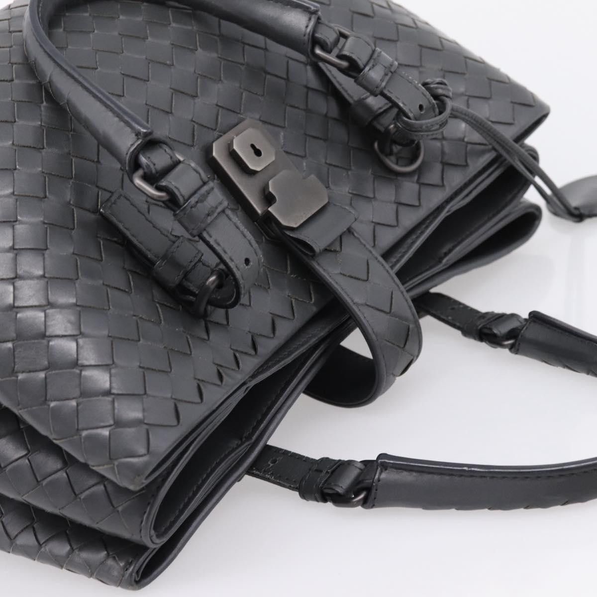Bottega Veneta Bottega Veneta INTRECCIATO Hand Bag Leather Gray Auth Size ONE SIZE - 6 Thumbnail