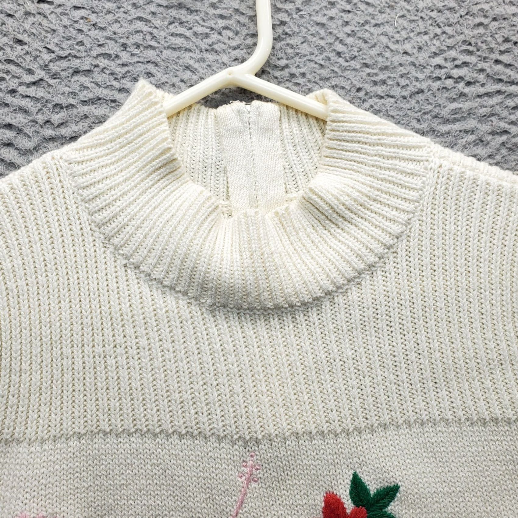 Talbots Talbots Sweater Womens Size PXL Multicolor Embroidered Floral Knit Mock Neck Casual Pullover Women Size PXL Size XL / US 12-14 / IT 48-50 - 7 Thumbnail