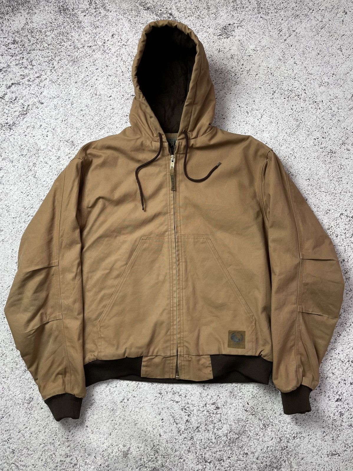 Carhartt Berne Vintage Brown Work Jacket Quilted Hooded Active Jacket Size US L / EU 52-54 / 3 - 2 Thumbnail