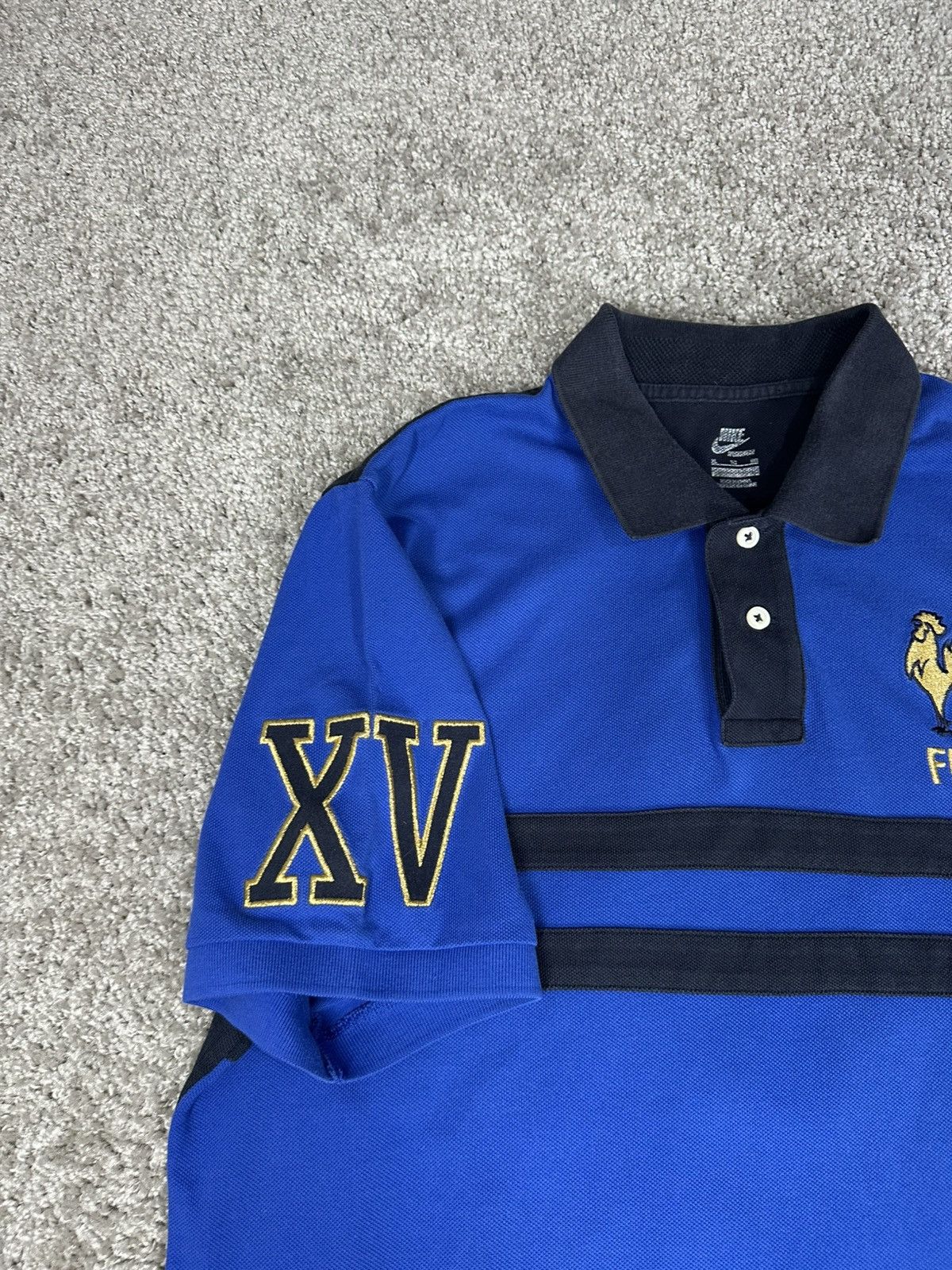 Nike Vintage Nike French Rugby Team Polo Shirt Size US XL / EU 56 / 4 - 7 Thumbnail