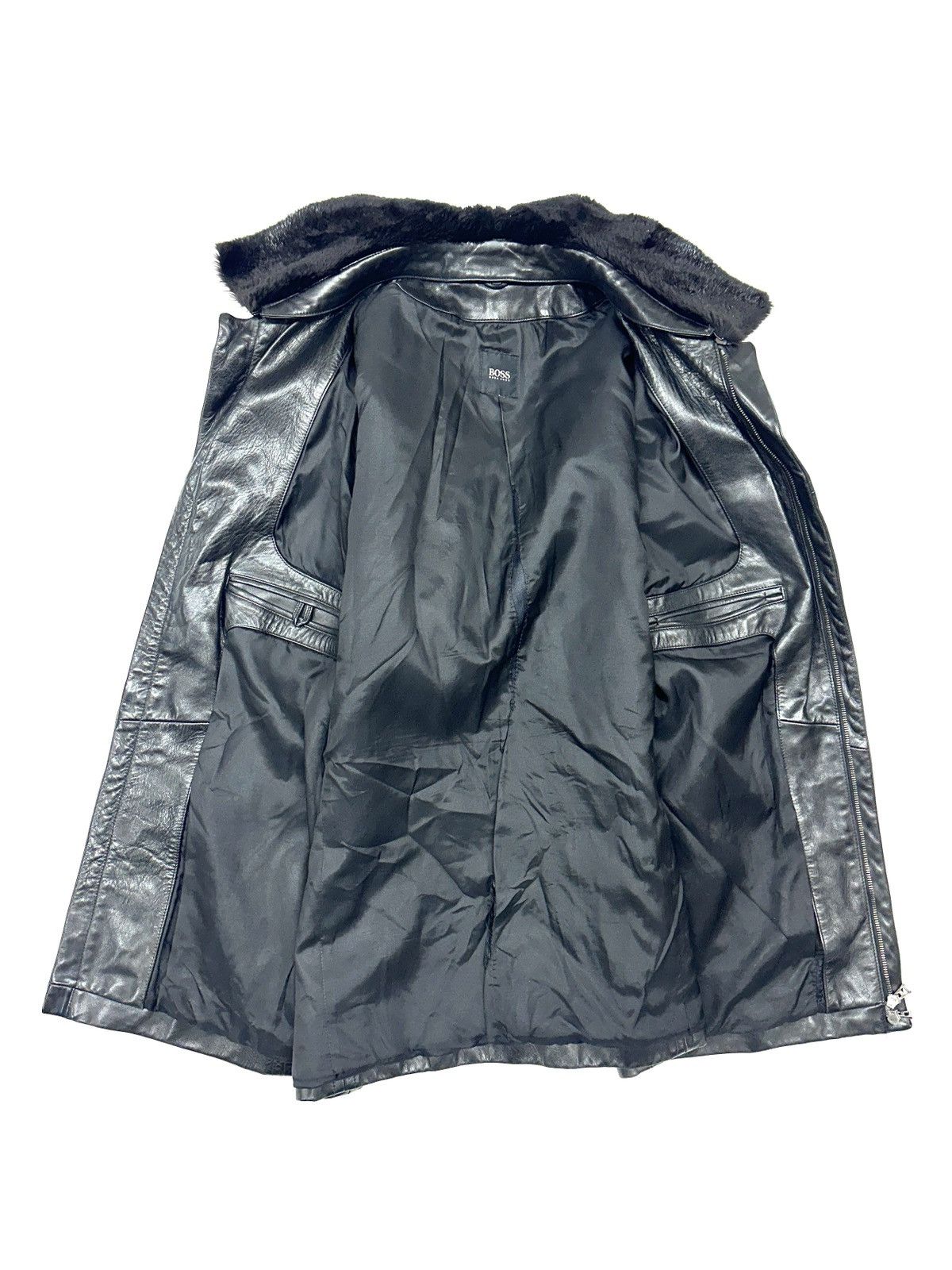 Hugo Boss Hugo Boss Vintage Black Chiron Leather Jacket Y2K size L Size US L / EU 52-54 / 3 - 4 Thumbnail