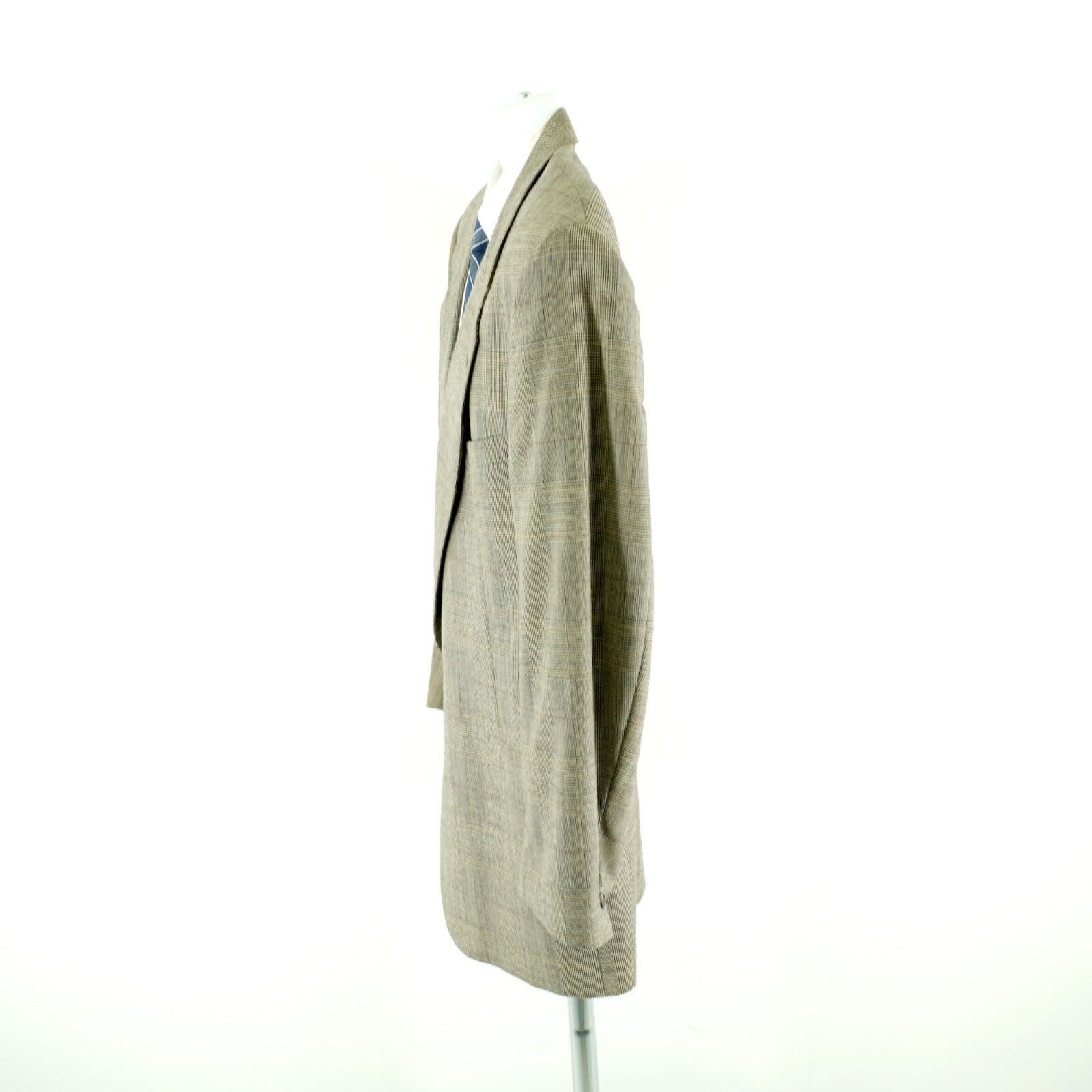 Austin Reed DAMAGED Austin Reed Wool Tan Glen Plaid 2 Button Blazer 42R Size 42R - 6 Thumbnail