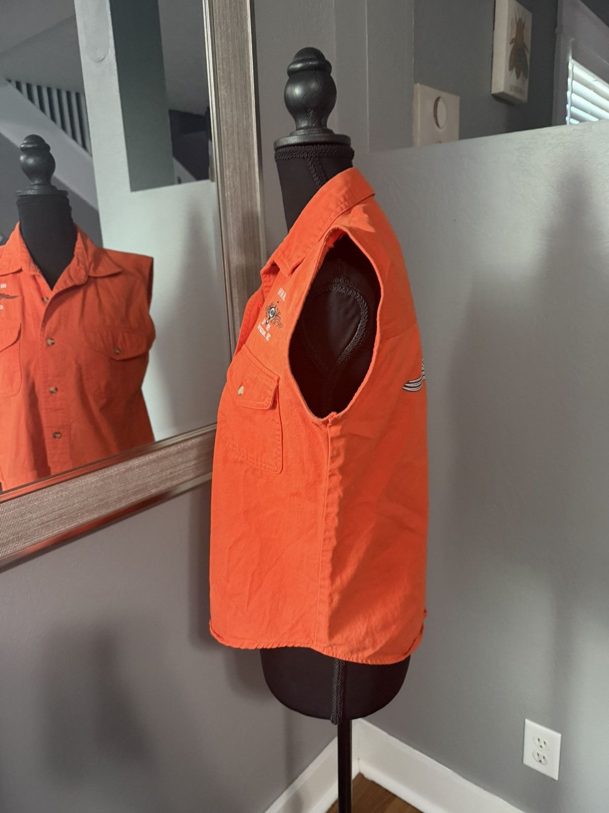 Other VTG Motorcycle Rally Y2K Heritage SC Orange Denim Biker Vest Size US M / EU 48-50 / 2 - 3 Thumbnail