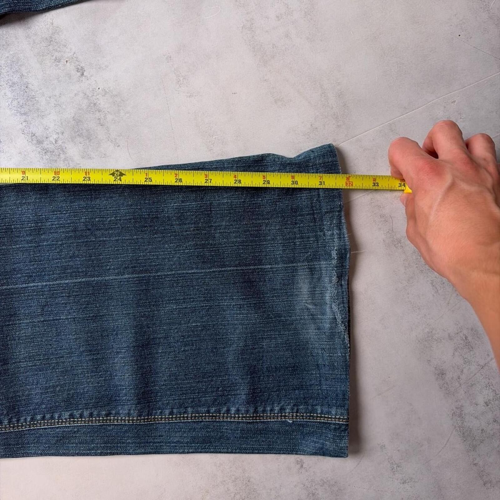 Gap Y2K Blue Gap Grunge Low Rise Flared Denim Jeans Size 30" / US 8 / IT 44 - 7 Thumbnail