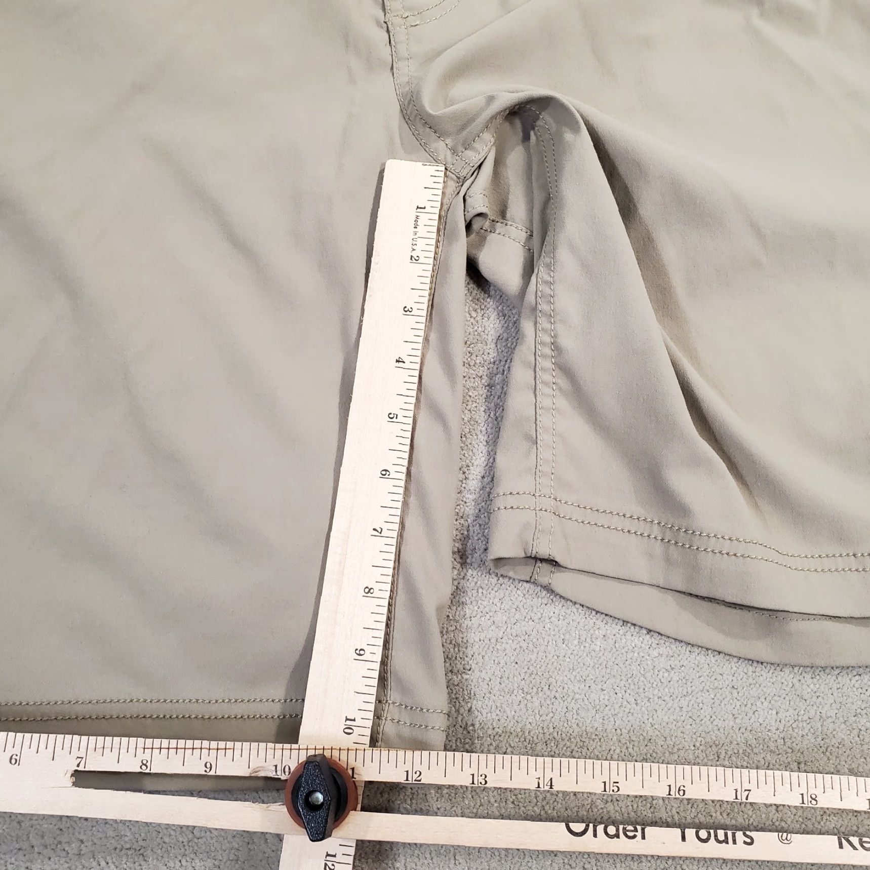 Prana PrAna Brion Shorts Mens 38 11" Inseam Beige Hiking Outdoors Regular Chino Nylon Spandex Logo Pockets Front Flat Front Vintage No Size US 38 / EU 54 - 5 Thumbnail