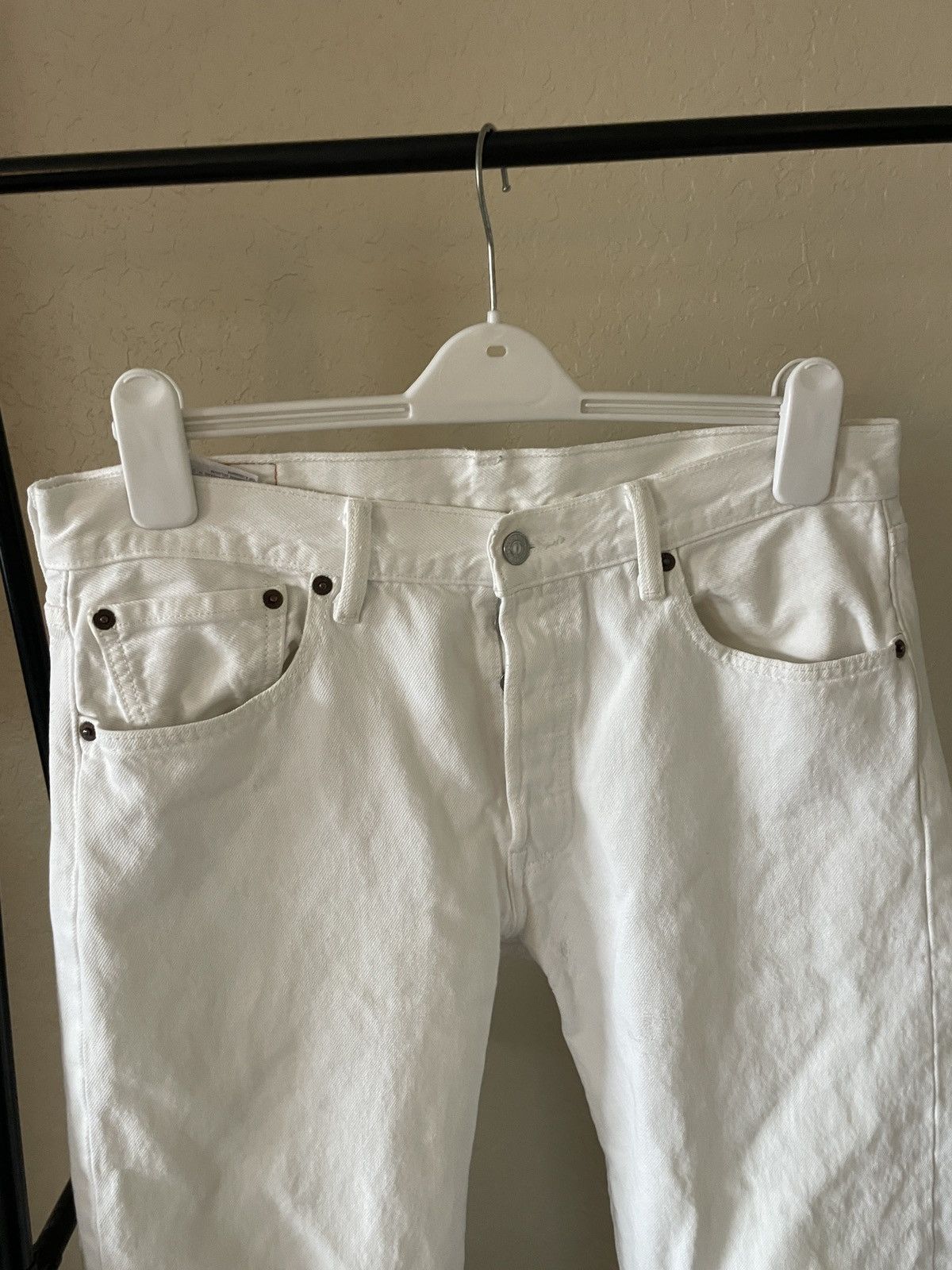 Levi's Levis 501 Cropped Cut off denim jeans Size US 34 / EU 50 - 2 Thumbnail