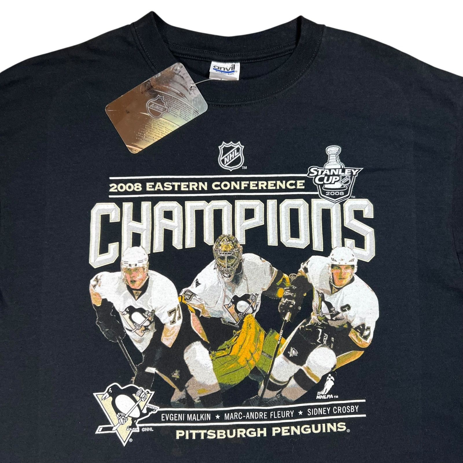 Anvil × NHL × Vintage 2008 Pittsburgh Penguins Malkin Fleury Sidney Crosby tee Size US L / EU 52-54 / 3 - 2 Thumbnail