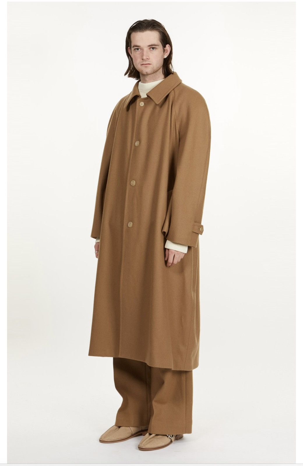 Hed Mayner Hed Mayner Reglan Camel Tan Wool Coat Size US S / EU 44-46 / 1 - 5 Thumbnail