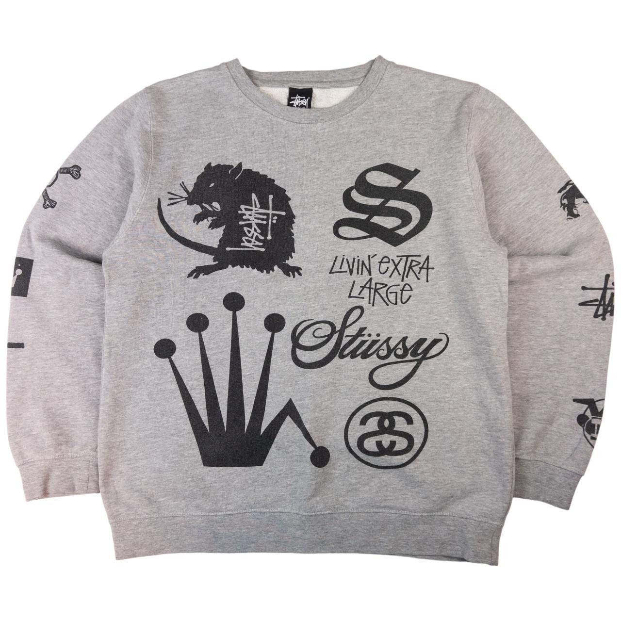Vintage Stussy Multi Logo Sweatshirt Size M