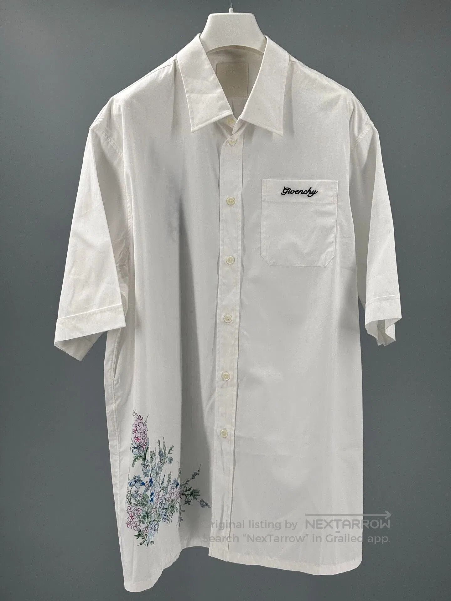 Givenchy Givenchy Men's Short Sleeve Shirt with Embroidery. Size US M / EU 48-50 / 2 - 1 Thumbnail