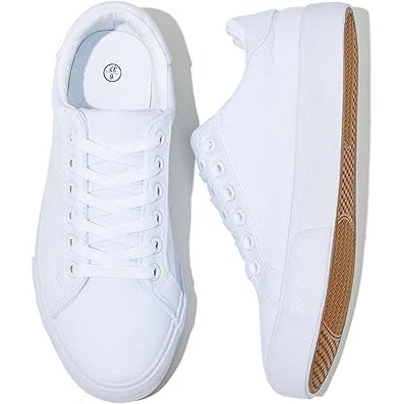 Other Rominz Women's Size 8.5 White Lace-Up Canvas Sneakers Size US 8.5 / IT 38.5 - 1 Thumbnail