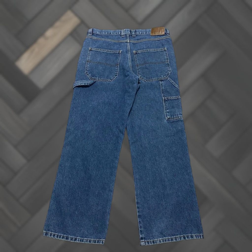 Vintage Falls Creek Mens Jeans Size 34x30 Blue Wide-Leg Straight Carpenter Denim Cotton 5-Pocket Mens Regular 34in Inseam Blue Jeans Size US 34 / EU 50 - 1 Thumbnail