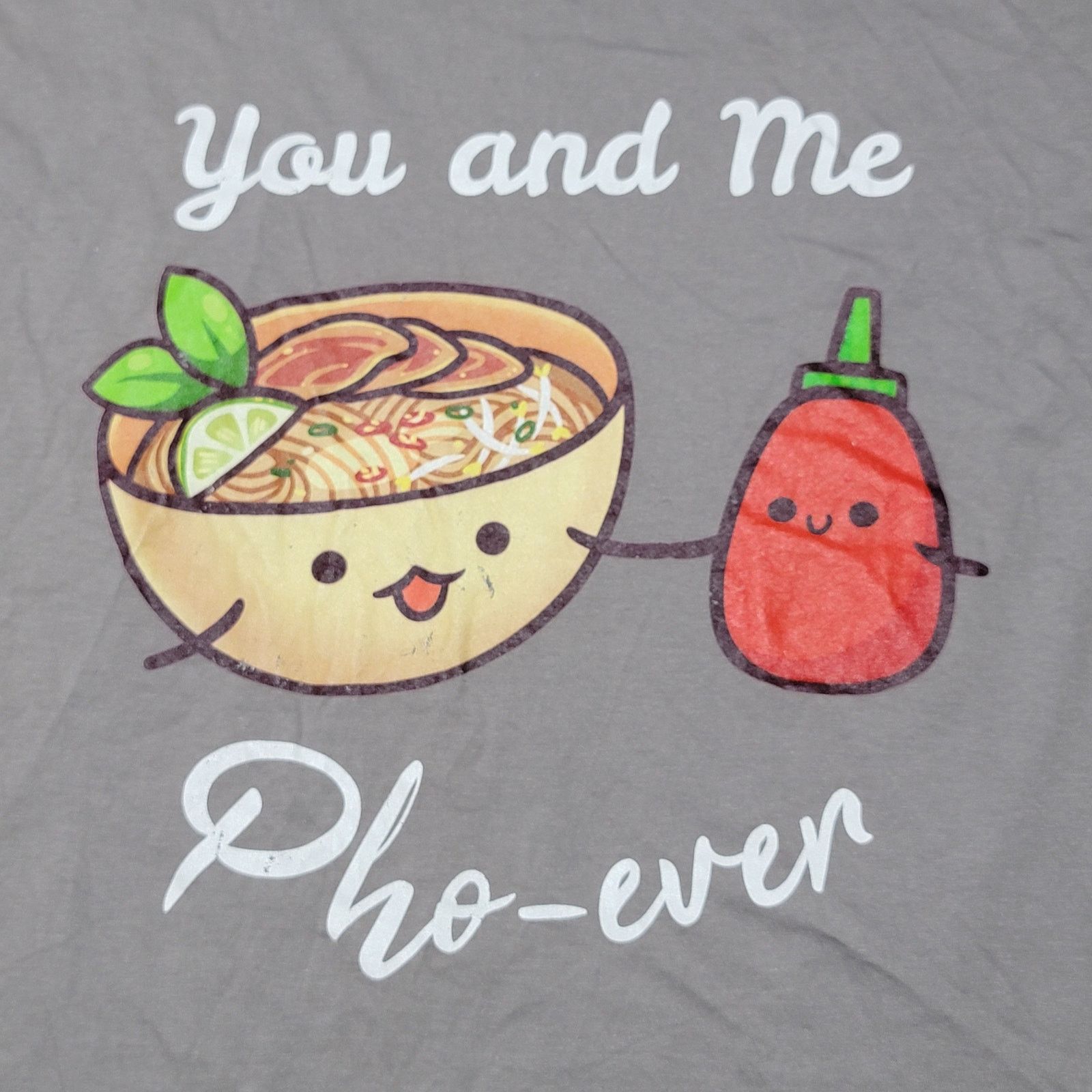 Other "You and Me Pho-Ever" Grey Unisex Tee (Port & Co) - Size XL Size XL / US 12-14 / IT 48-50 - 2 Thumbnail