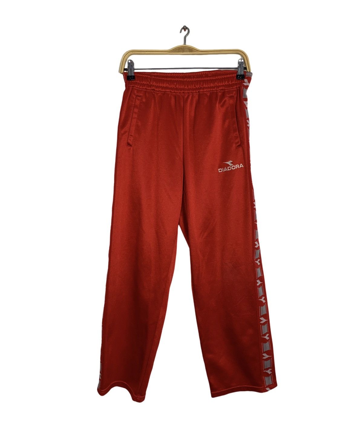 image of Hype 90's Diadora Track Top Jogger Pant Stretchable Waist in Red, Women's (Size 28)