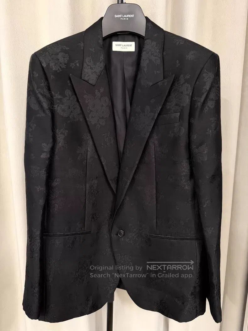 Saint Laurent Paris Saint Laurent Paris Floral Jacquard Single-breasted Notche Size US M / EU 48-50 / 2 - 1 Thumbnail