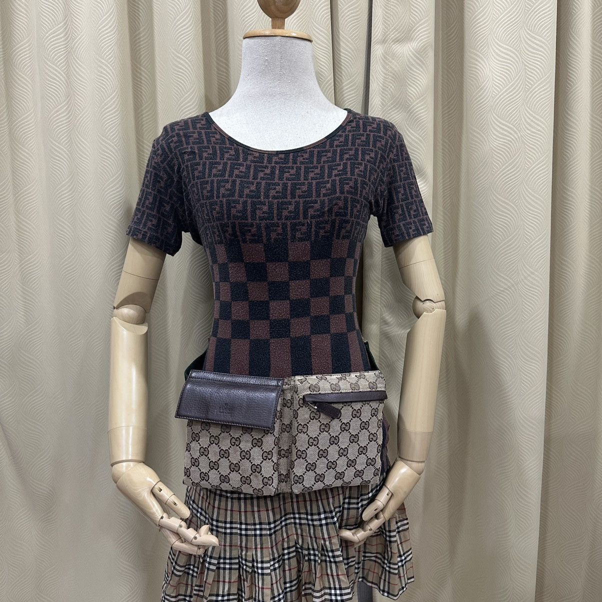 Gucci GUCCI GG CANVAS DOUBLE POCKET FANNY PACK BUMBAG 26 Size ONE SIZE - 16 Thumbnail