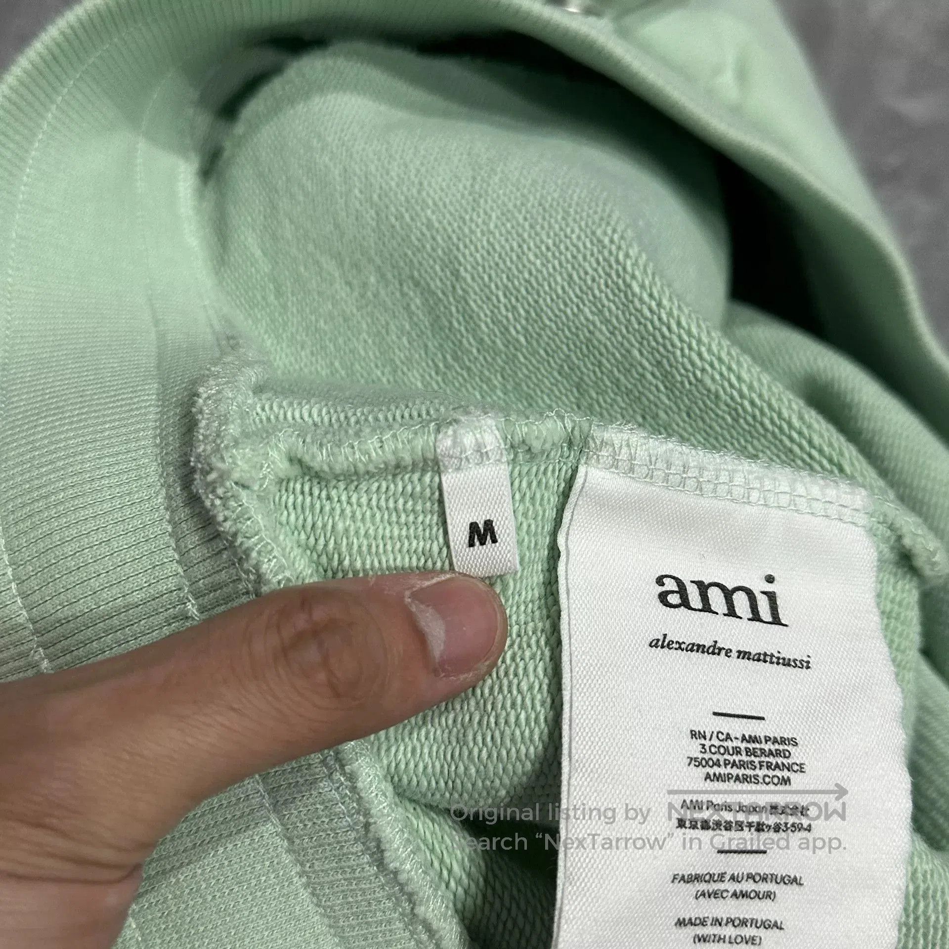 AMI Mint Green Heart Embroidered Shorts. Size US 28 / EU 44 - 6 Thumbnail