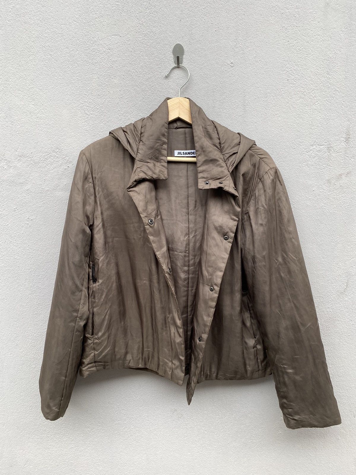 Jil Sander ‼️Archive‼️ JIL SANDER Polyster Cropped Hoodie Jacket Size M / US 6-8 / IT 42-44 - 2 Thumbnail