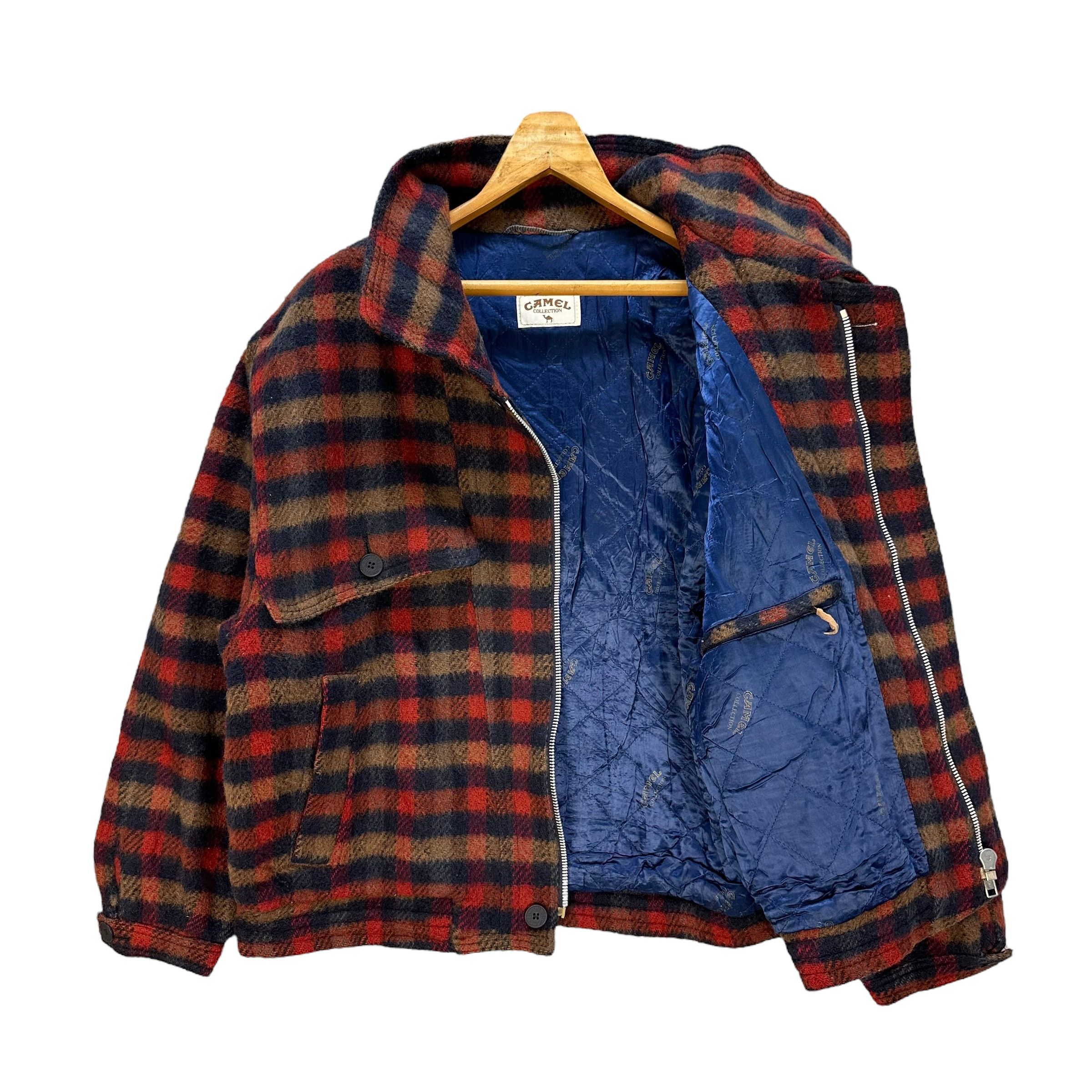 Camel CAMEL COLLECTION Turtleneck Tartan Wool Jacket #A57-1302 Size US L / EU 52-54 / 3 - 10 Thumbnail