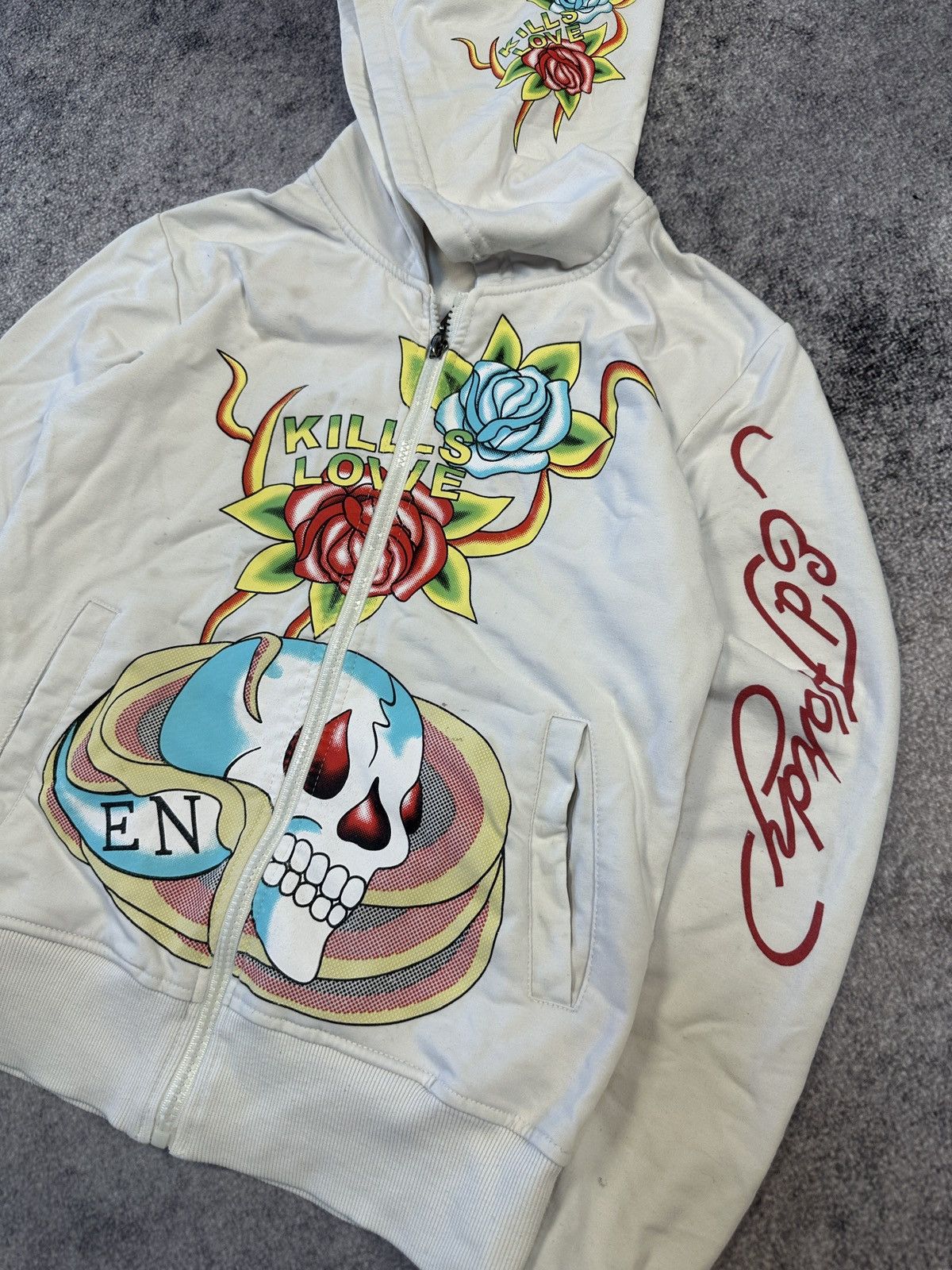 Ed Hardy Vintage Ed Hardy Christian Audigier Zip Up Hoodie Style USA Size S / US 4 / IT 40 - 2 Thumbnail