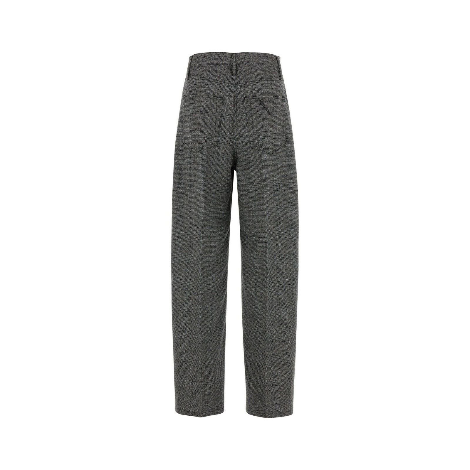 Prada PRADA Gray Embroidered Glencheck Pants New & Authentic (Wome Size 27" / US 4 / IT 40 - 2 Thumbnail