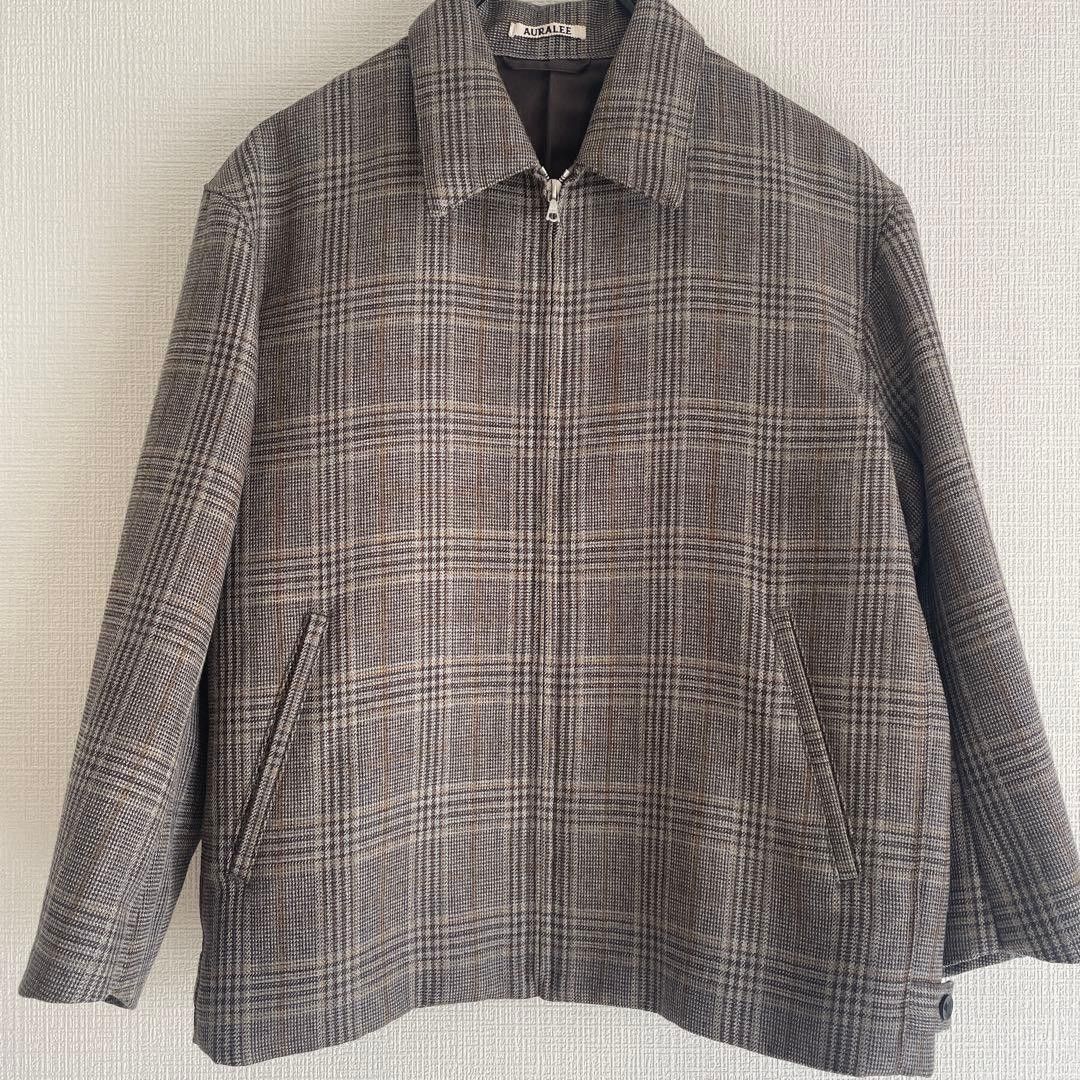 Auralee AURALEE DOUBLE-SIDED CHECK ZIP BLOUSON JACKET Gray 3 Size US S / EU 44-46 / 1 - 2 Thumbnail
