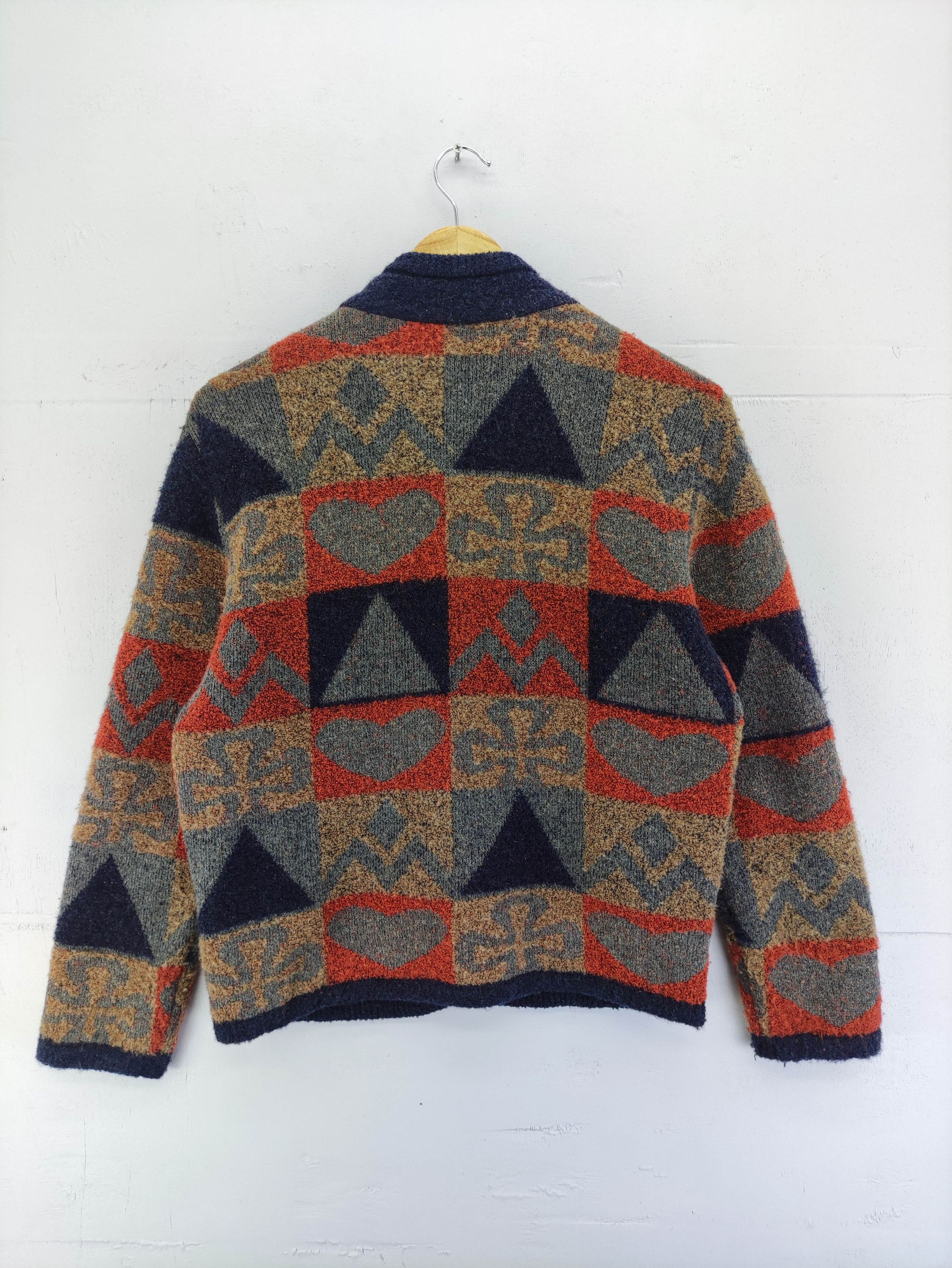 Vintage Vintage Toute La Terre Wool Cardigan Jacket Size M / US 6-8 / IT 42-44 - 7 Thumbnail