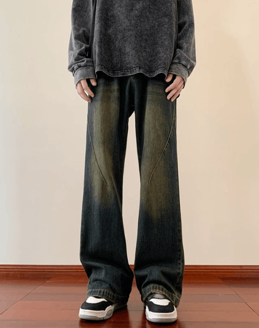 Japanese Brand Blue vintage street washed distressed jeans y2k Size US 32 / EU 48 - 1 Thumbnail